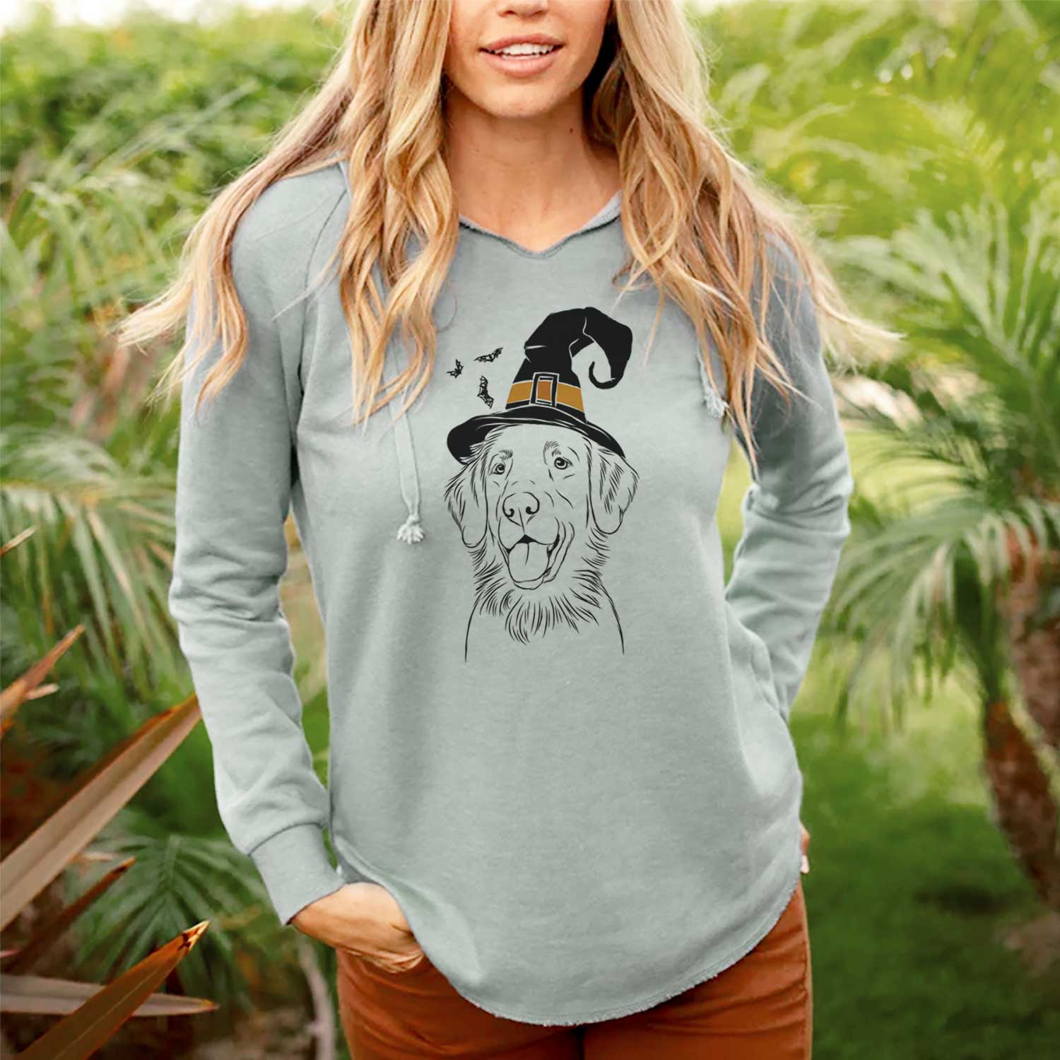 Witch Raisin the Flat Coated Retriever - Cali Wave Hooded Sweatshirt