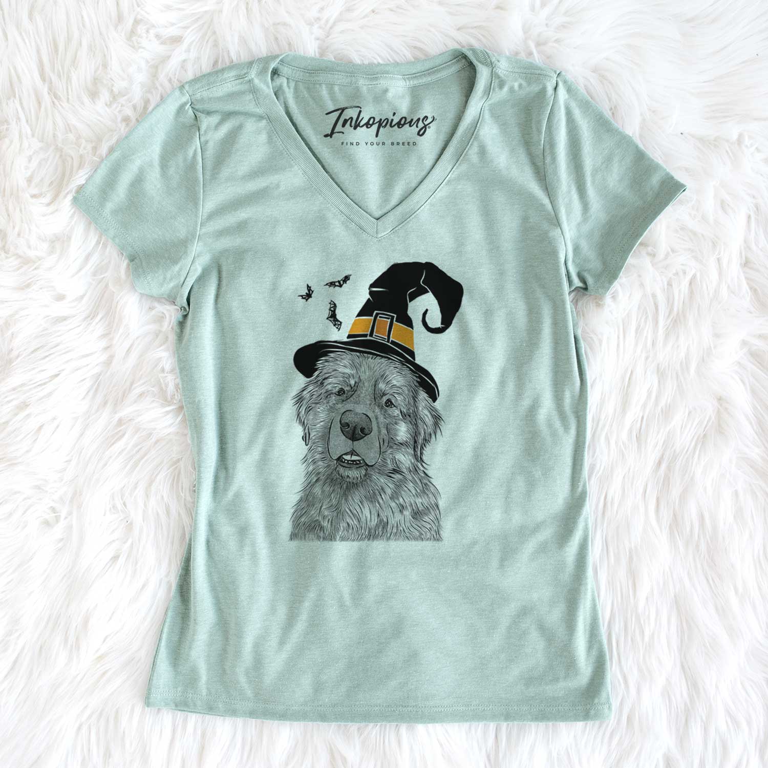 Witch Ralph the Leonberger - Women's V-neck Shirt