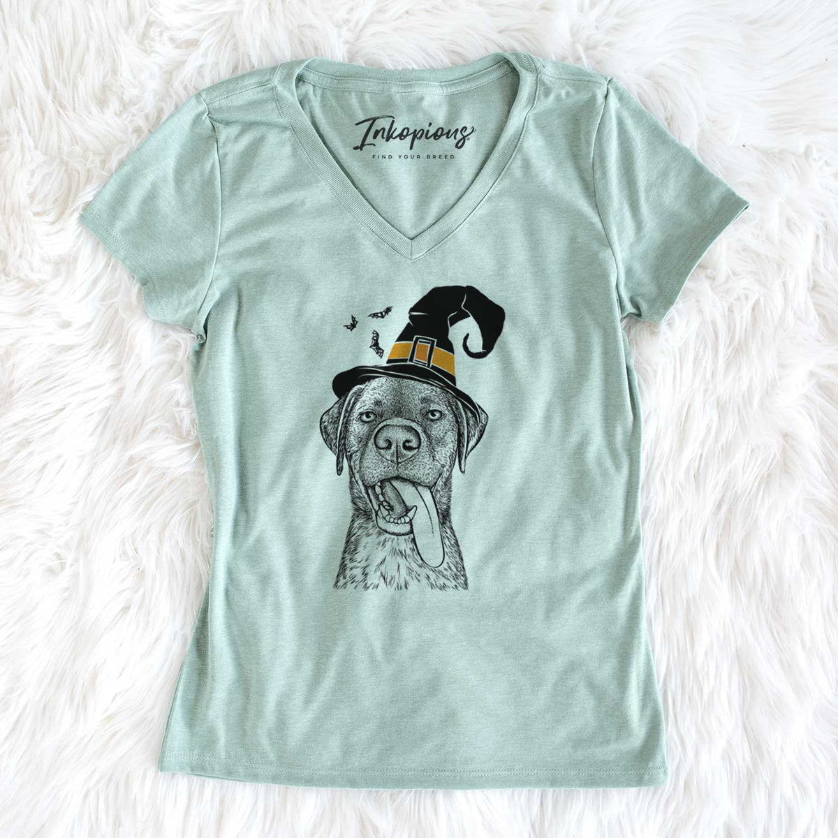 Witch Reese the Mixed Breed - Women's V-neck Shirt