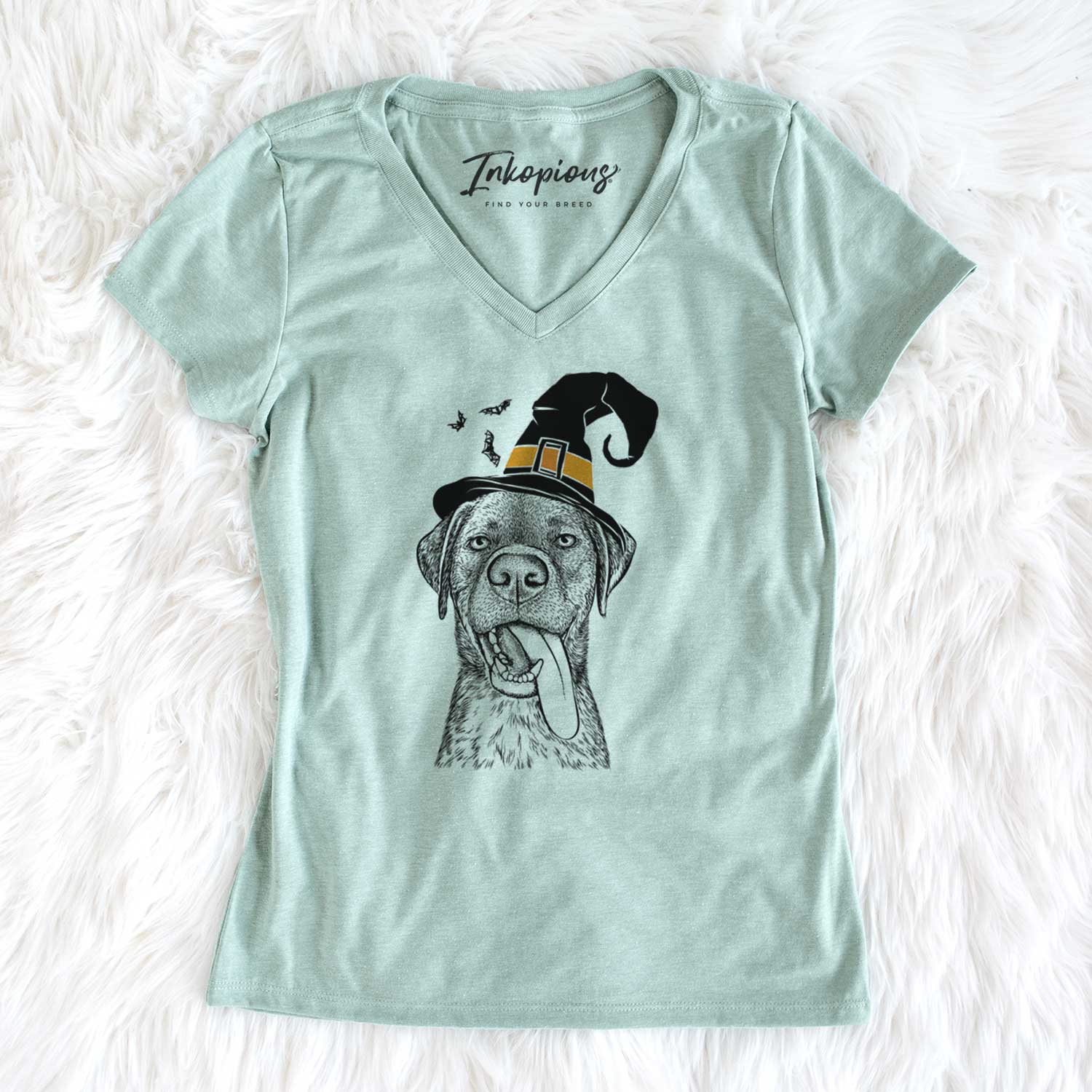 Witch Reese the Mixed Breed - Women's V-neck Shirt