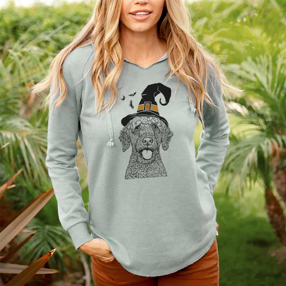Witch Reina the Spanish Water Dog - Cali Wave Hooded Sweatshirt