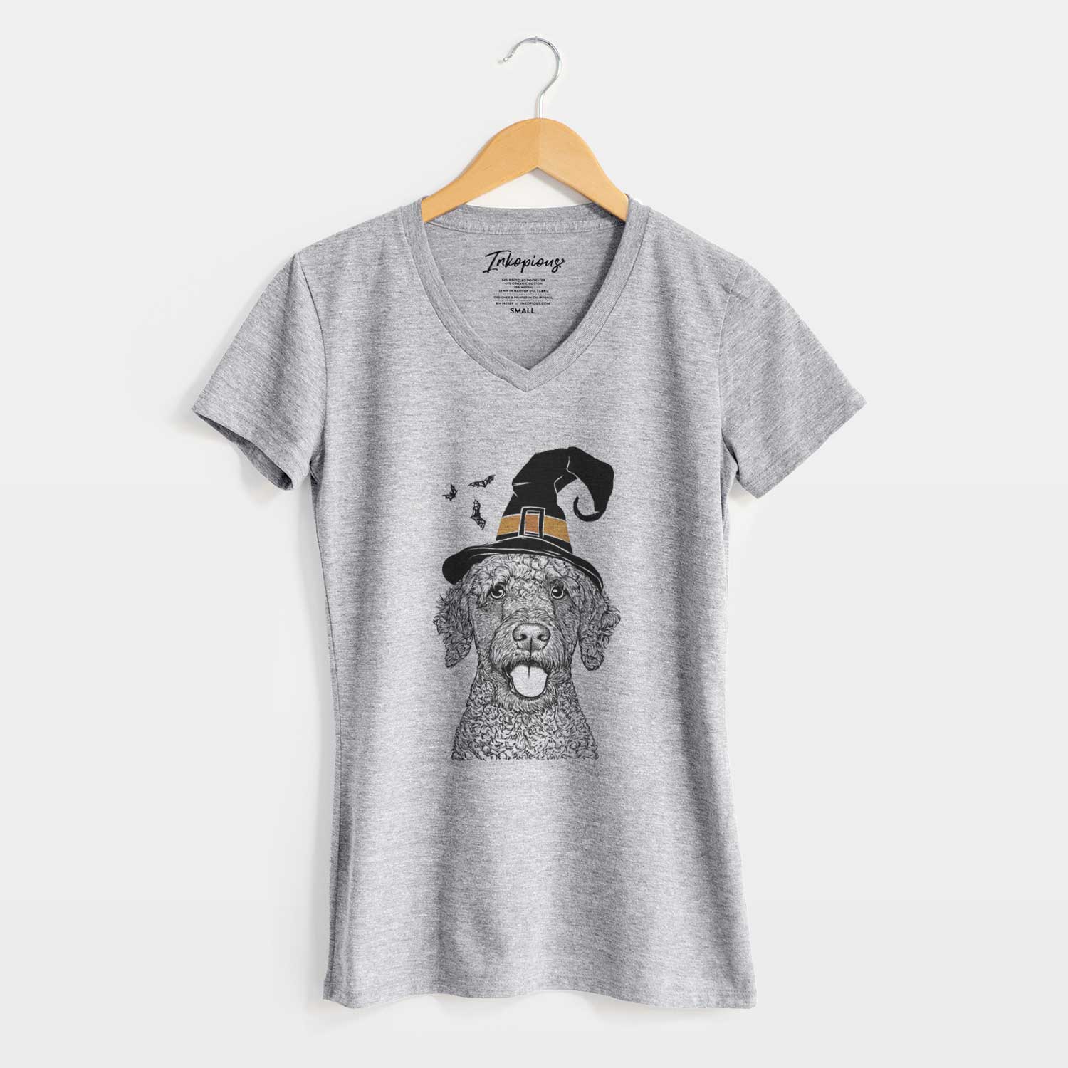 Witch Reina the Spanish Water Dog - Women's V-neck Shirt