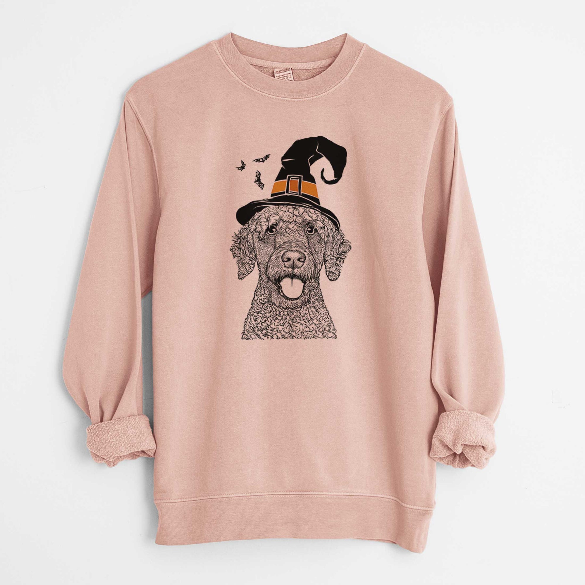 Witch Reina the Spanish Water Dog - Unisex Pigment Dyed Crew Sweatshirt