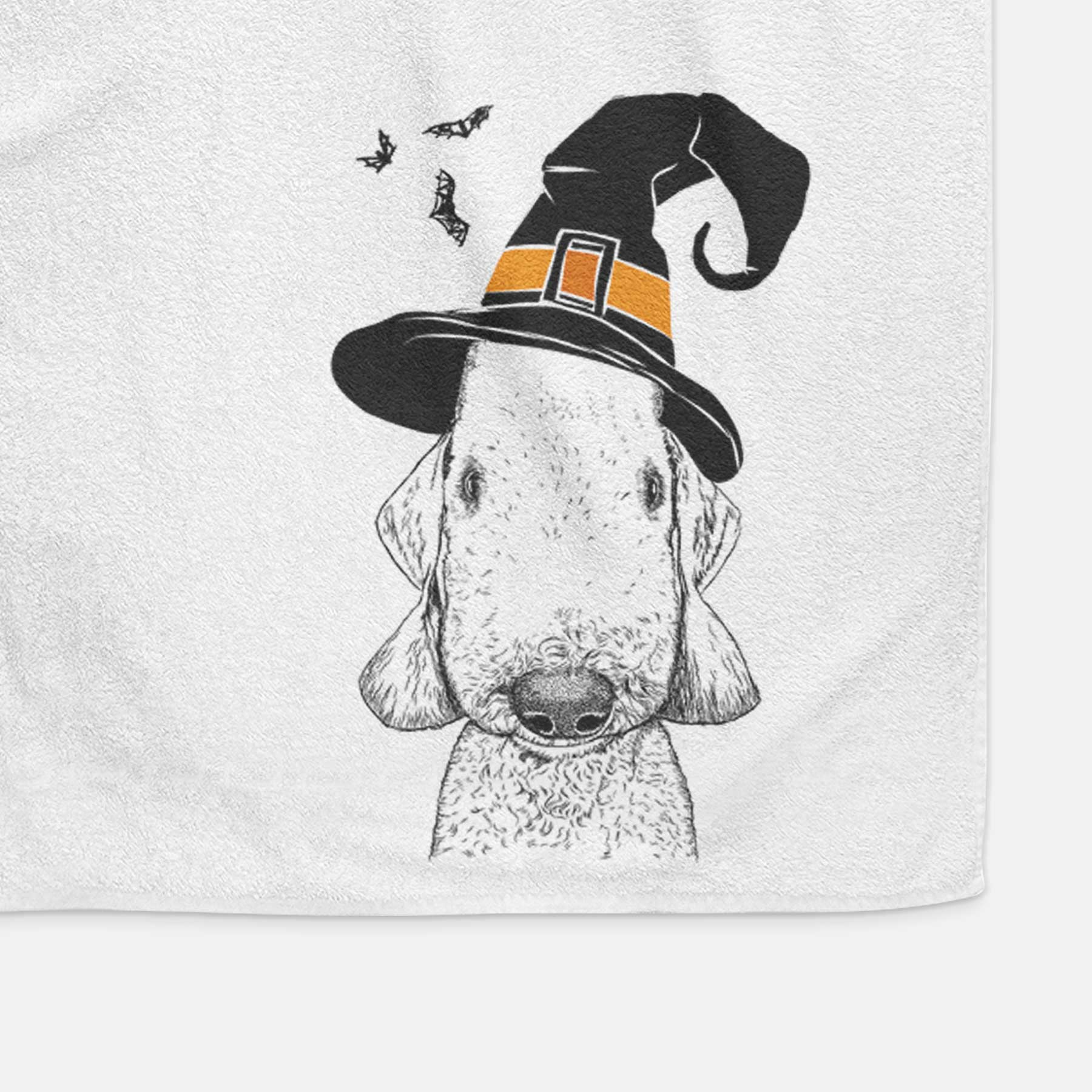 Remington the Bedlington Terrier Decorative Hand Towel