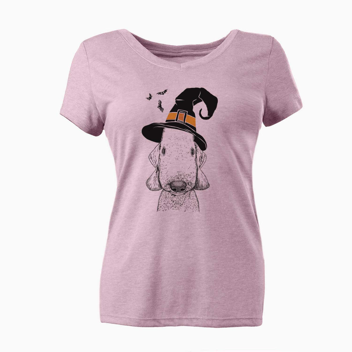Witch Remington the Bedlington Terrier - Women's V-neck Shirt