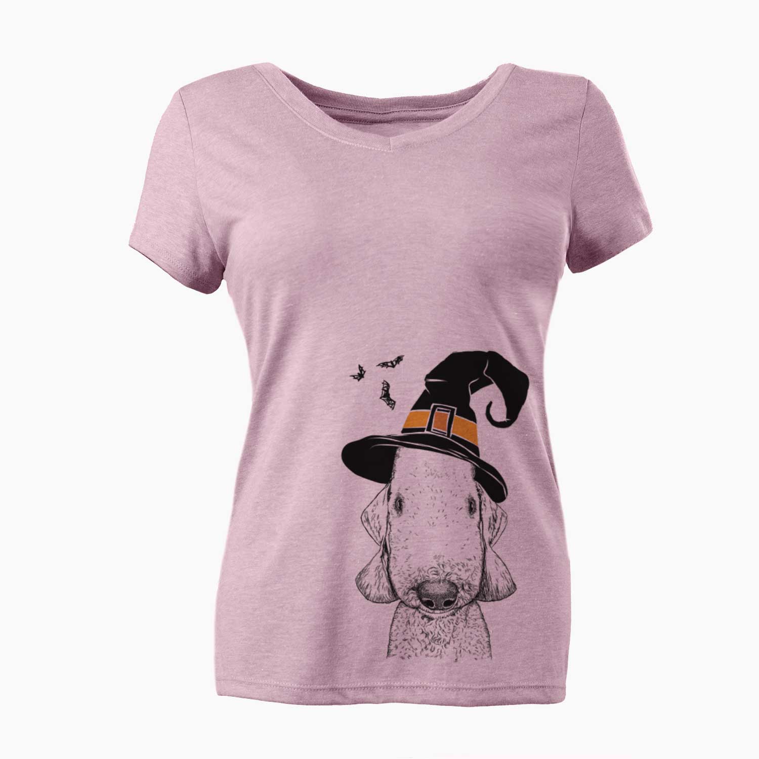 Witch Remington the Bedlington Terrier - Women's V-neck Shirt