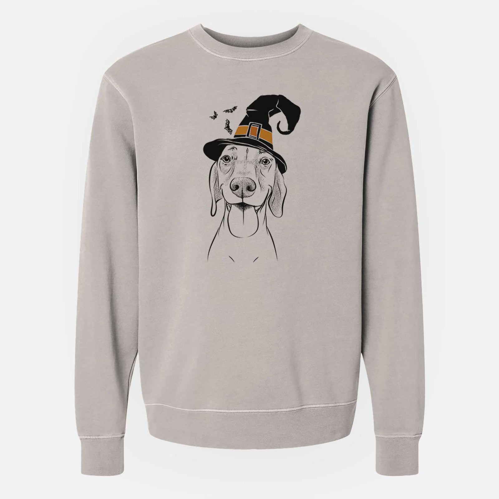 Witch Remington the Vizsla - Unisex Pigment Dyed Crew Sweatshirt