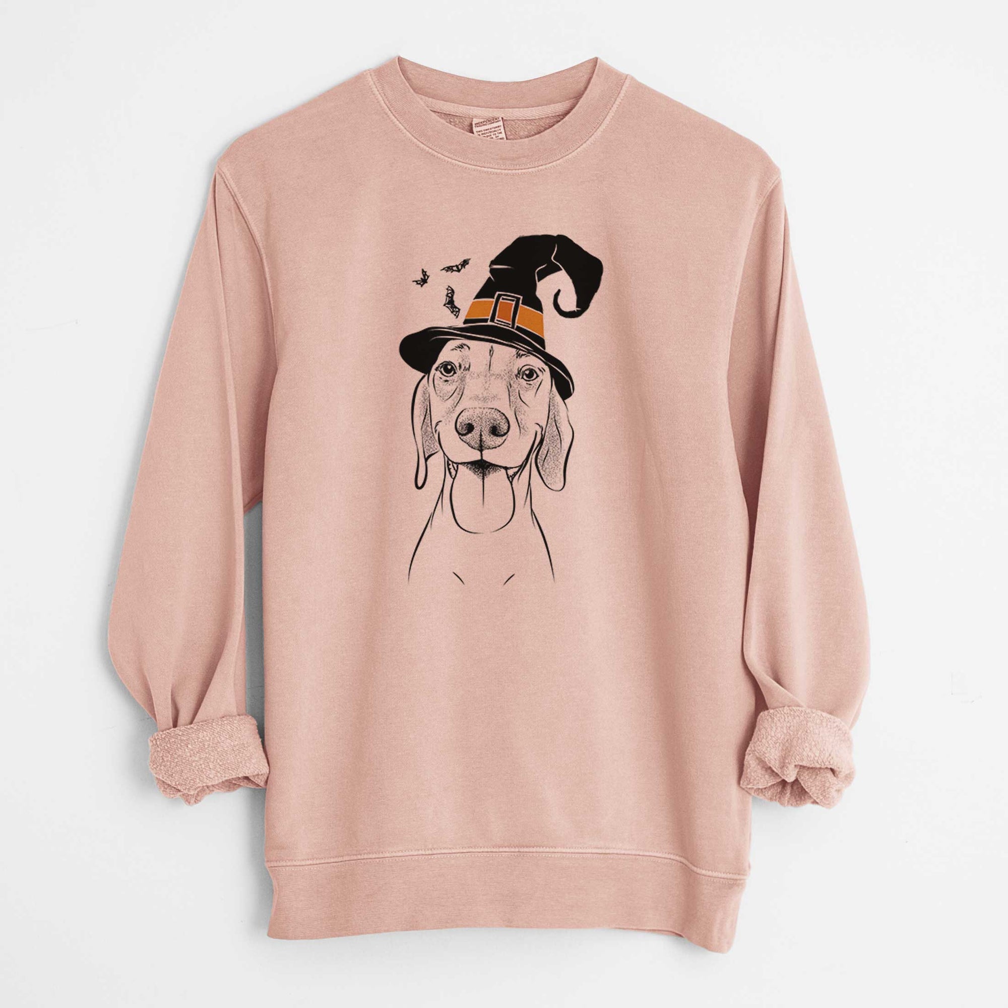 Witch Remington the Vizsla - Unisex Pigment Dyed Crew Sweatshirt