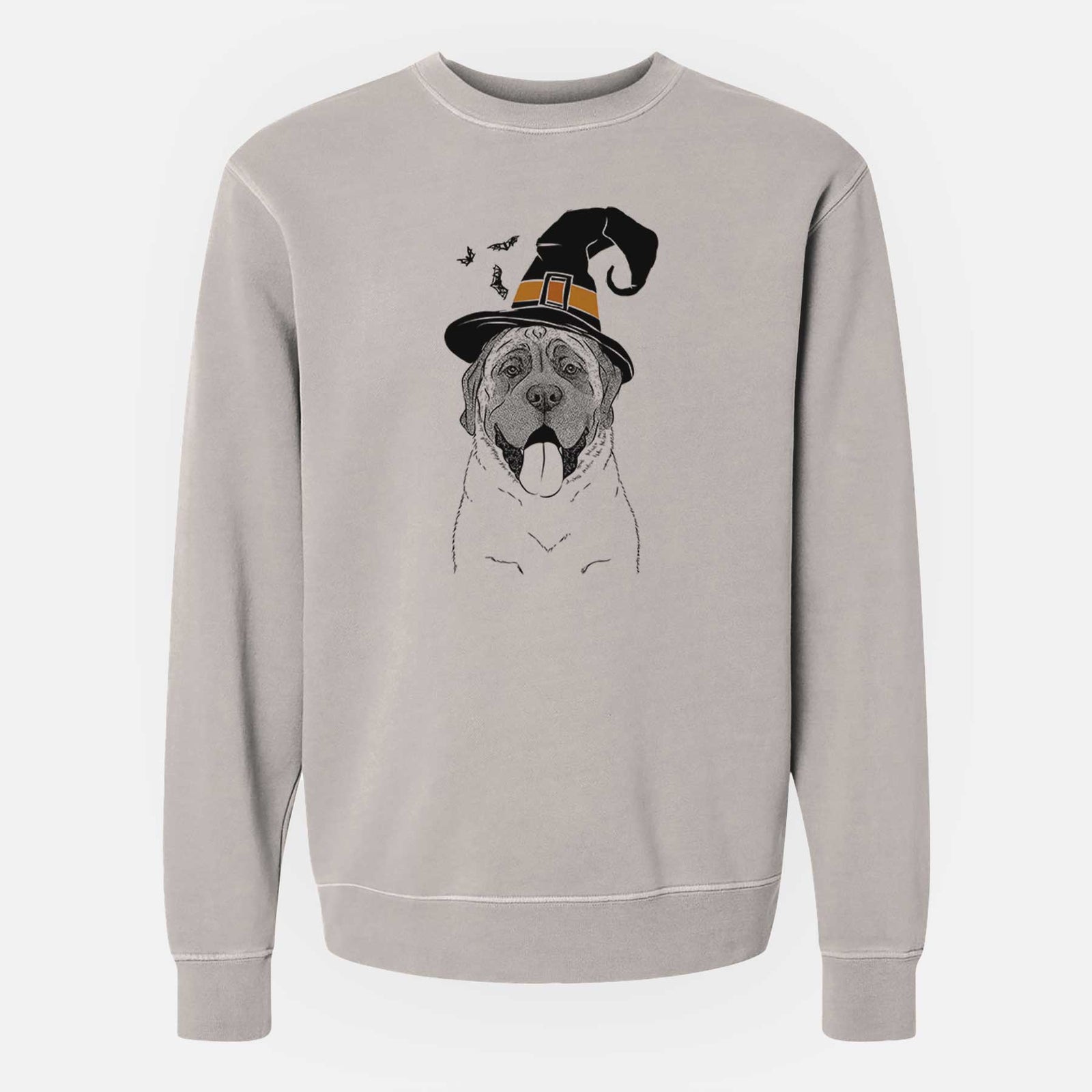 Witch Remmie the English Mastiff - Unisex Pigment Dyed Crew Sweatshirt