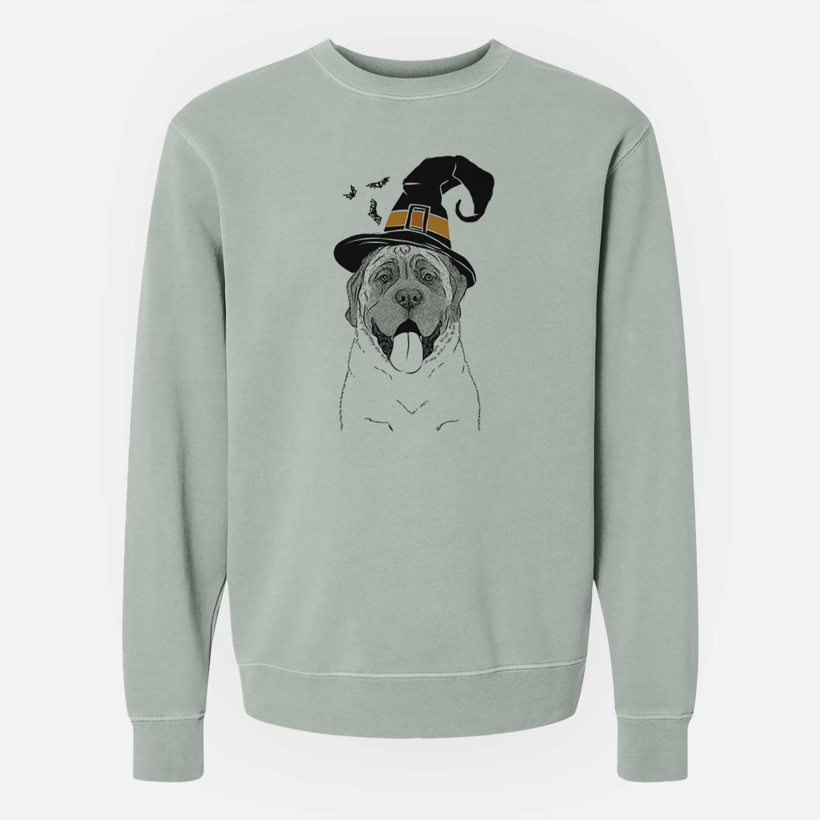 Witch Remmie the English Mastiff - Unisex Pigment Dyed Crew Sweatshirt