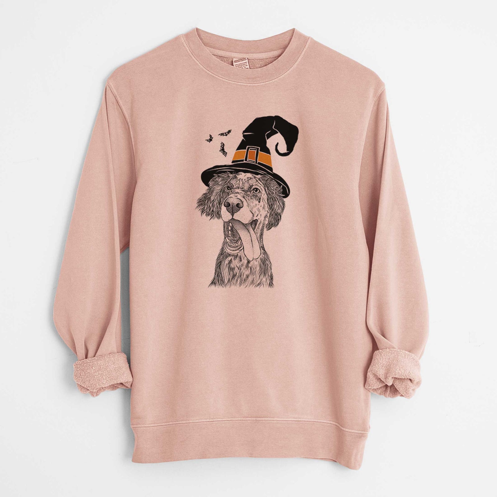 Witch Renly the English Setter - Unisex Pigment Dyed Crew Sweatshirt