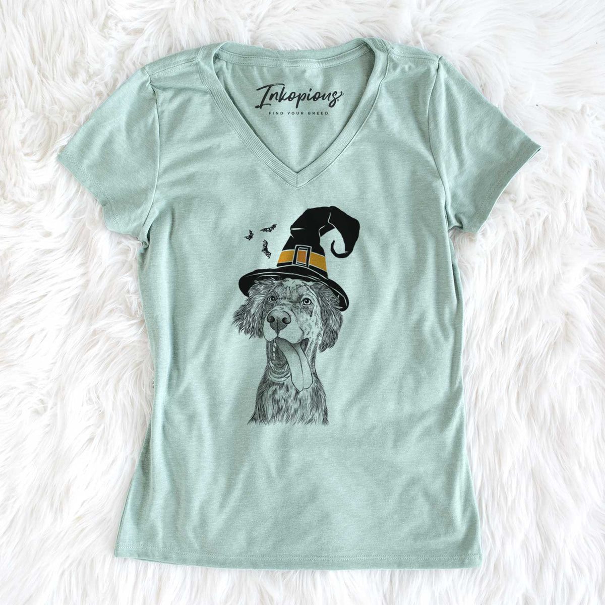 Witch Renly the English Setter - Women's V-neck Shirt