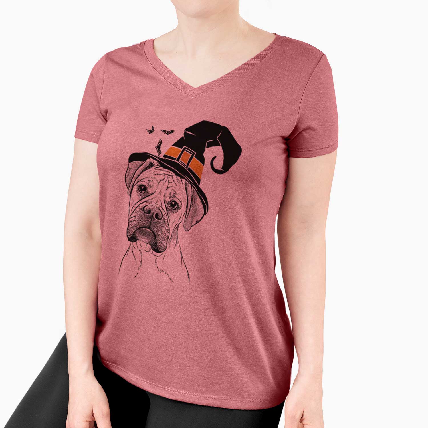 Witch Reuby the Boxer - Women's V-neck Shirt