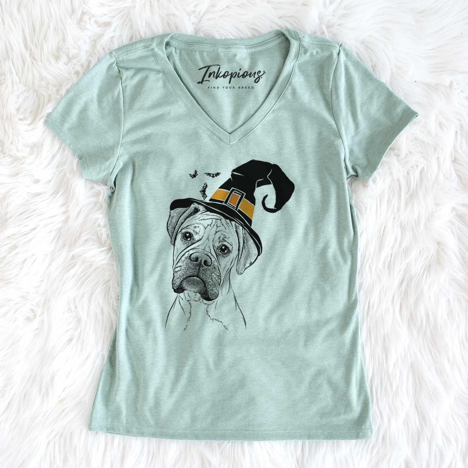 Witch Reuby the Boxer - Women's V-neck Shirt