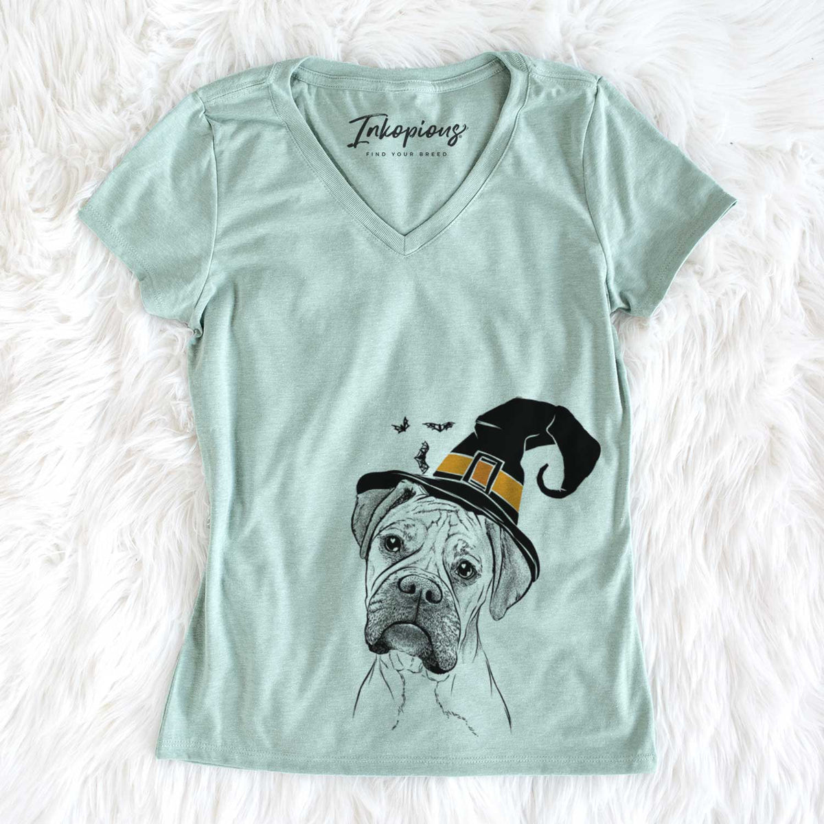 Witch Reuby the Boxer - Women's V-neck Shirt