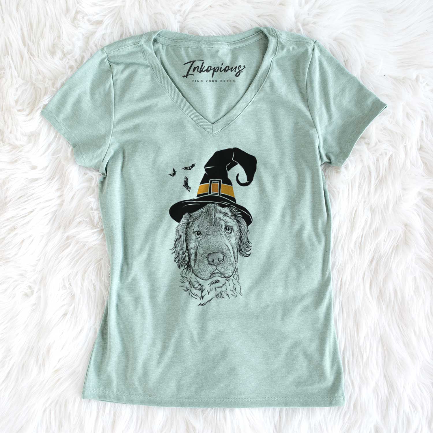 Witch Rex the Mini Hippo - Women's V-neck Shirt