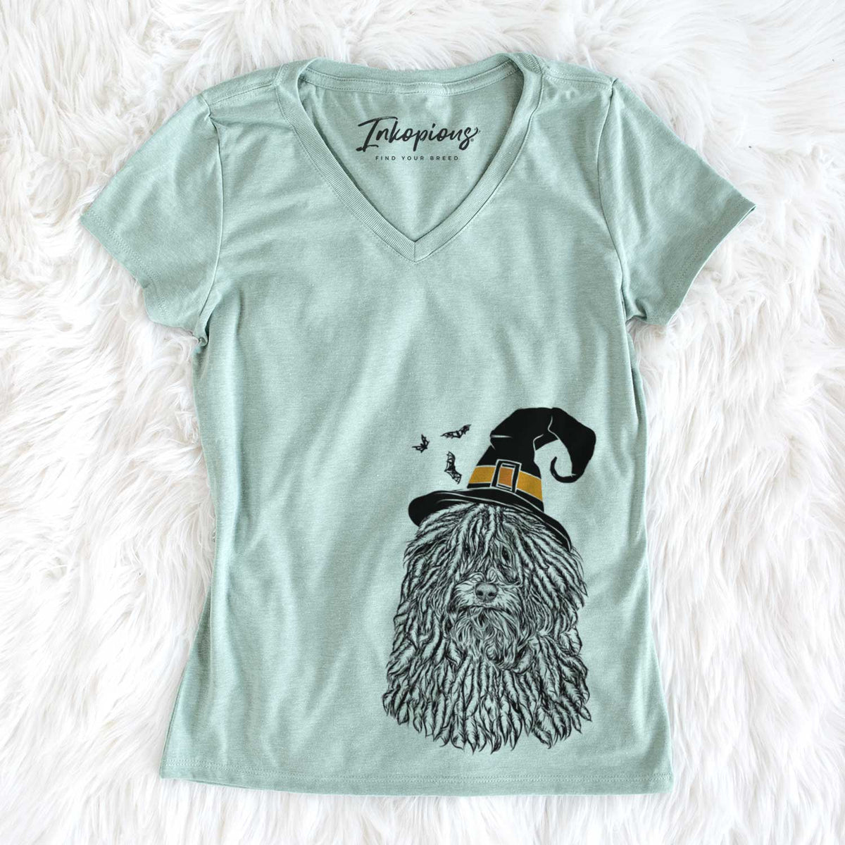 Witch Rezi the Puli - Women&#39;s V-neck Shirt