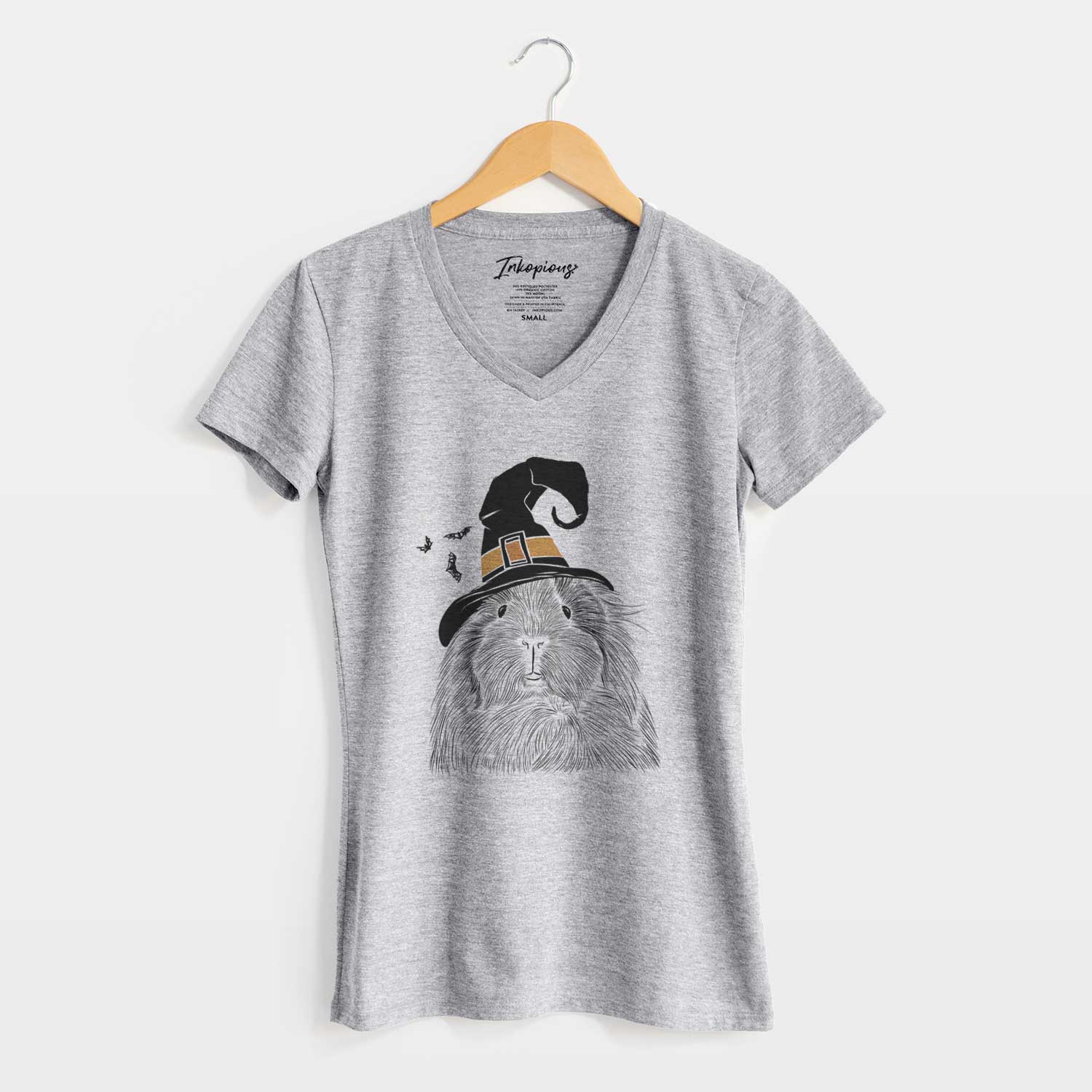 Witch Rhino the Guinea Pig - Women's V-neck Shirt