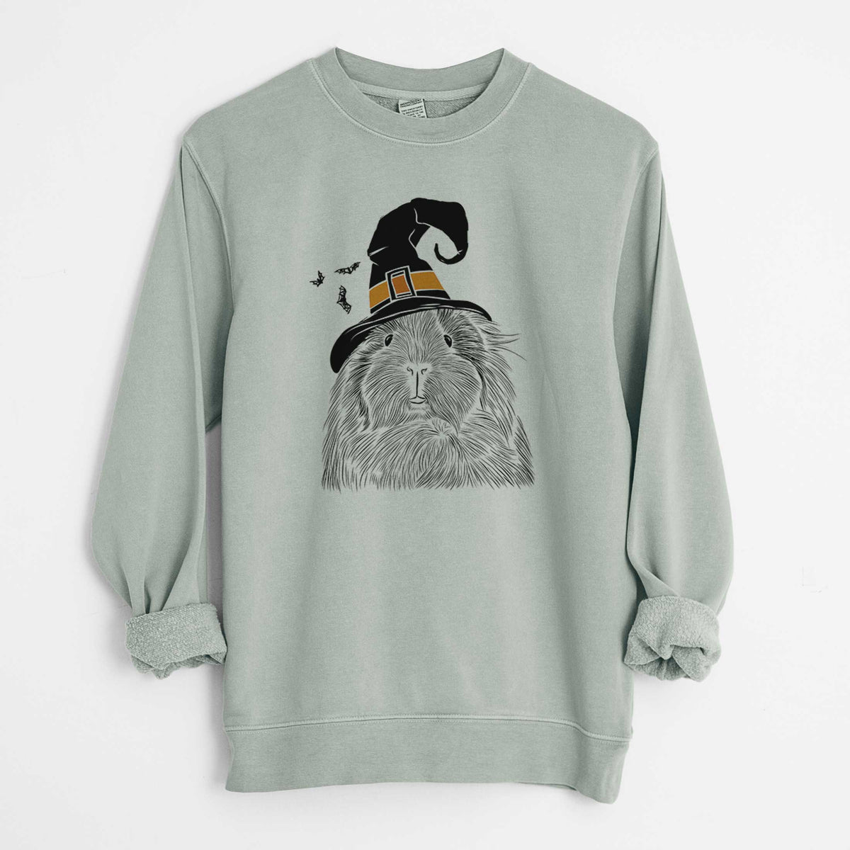 Witch Rhino the Guinea Pig - Unisex Pigment Dyed Crew Sweatshirt