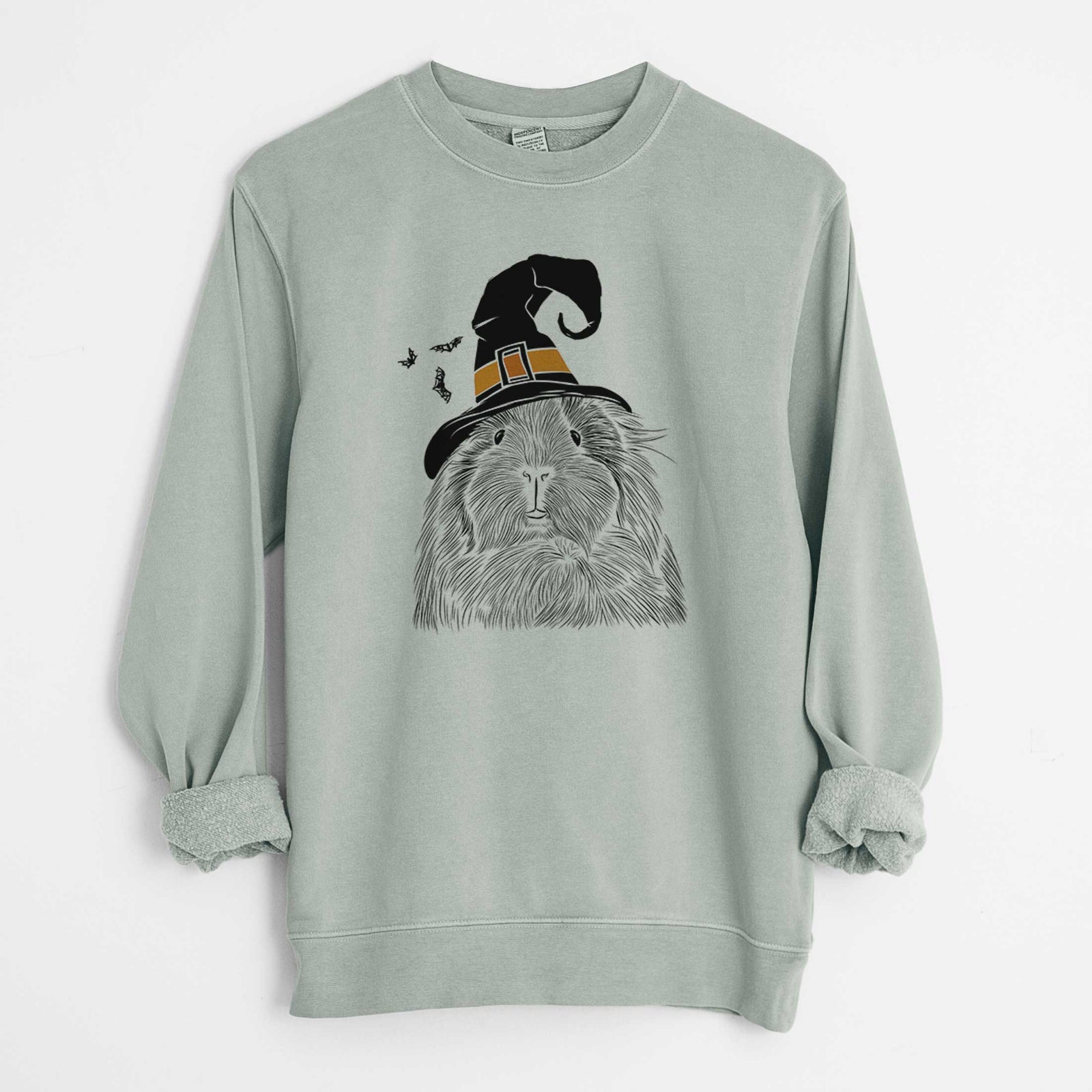 Witch Rhino the Guinea Pig - Unisex Pigment Dyed Crew Sweatshirt