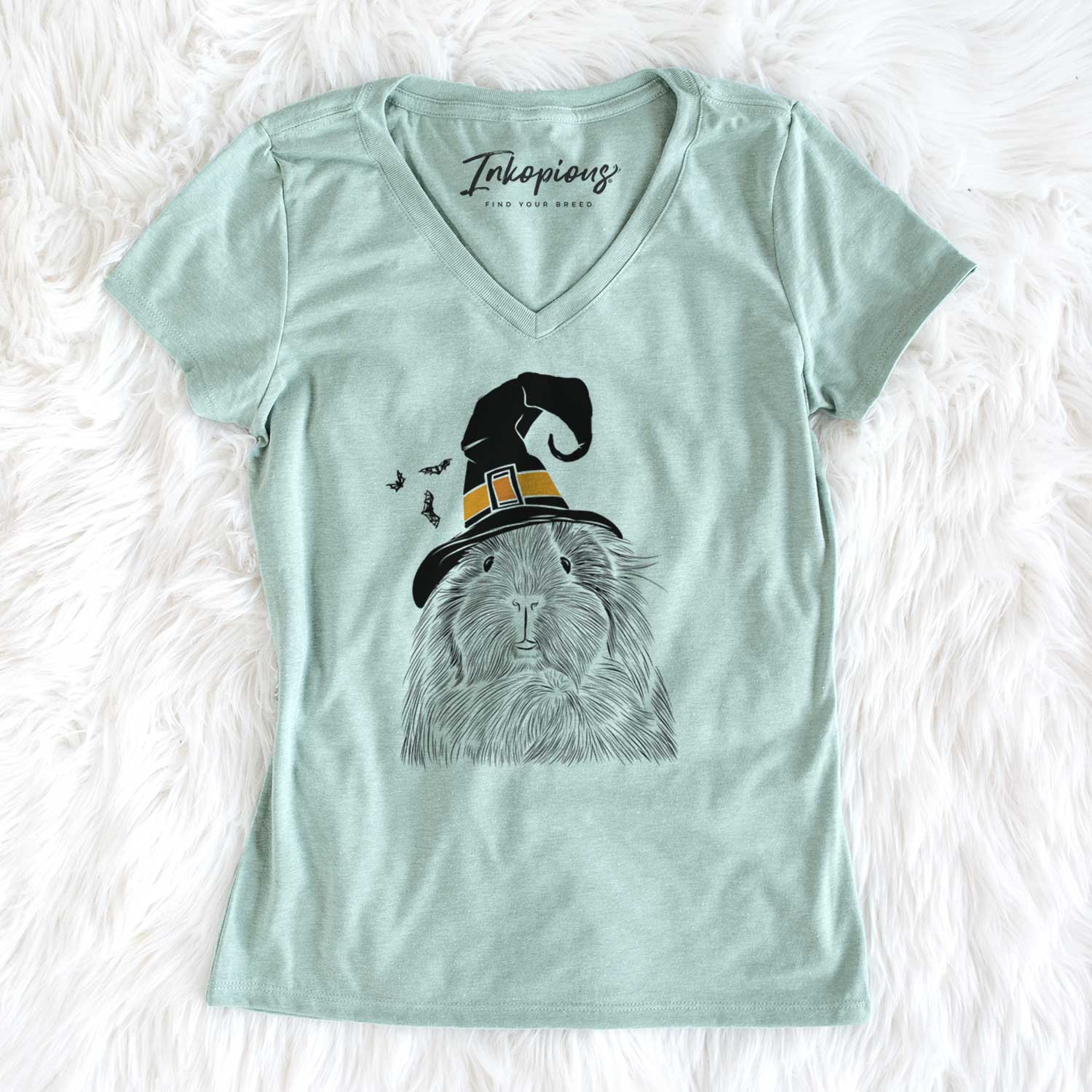 Witch Rhino the Guinea Pig - Women's V-neck Shirt