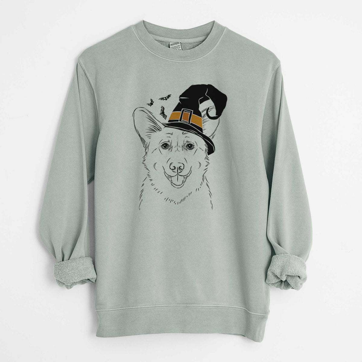 Witch Ricco the Corgi - Unisex Pigment Dyed Crew Sweatshirt