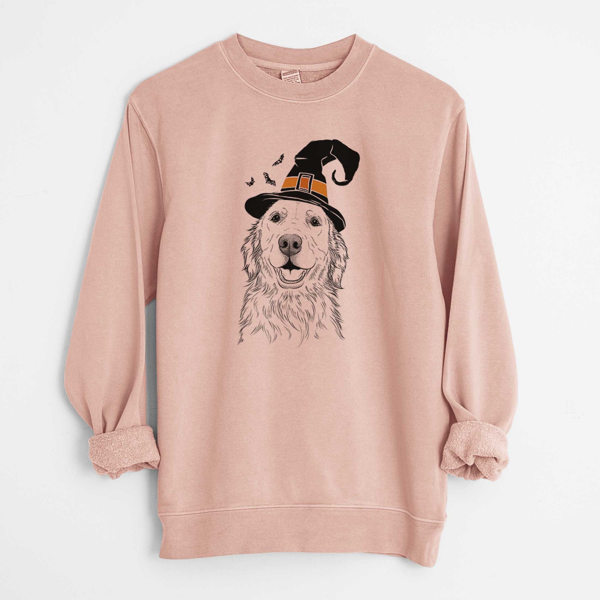 Witch Ridge the Golden Retriever - Unisex Pigment Dyed Crew Sweatshirt