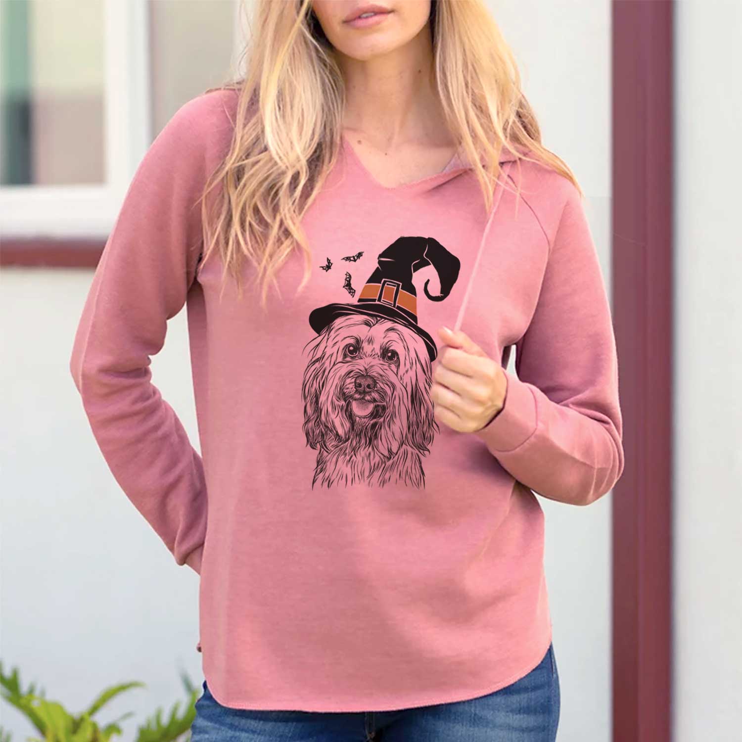 Witch Rime the Tibetan Terrier - Cali Wave Hooded Sweatshirt