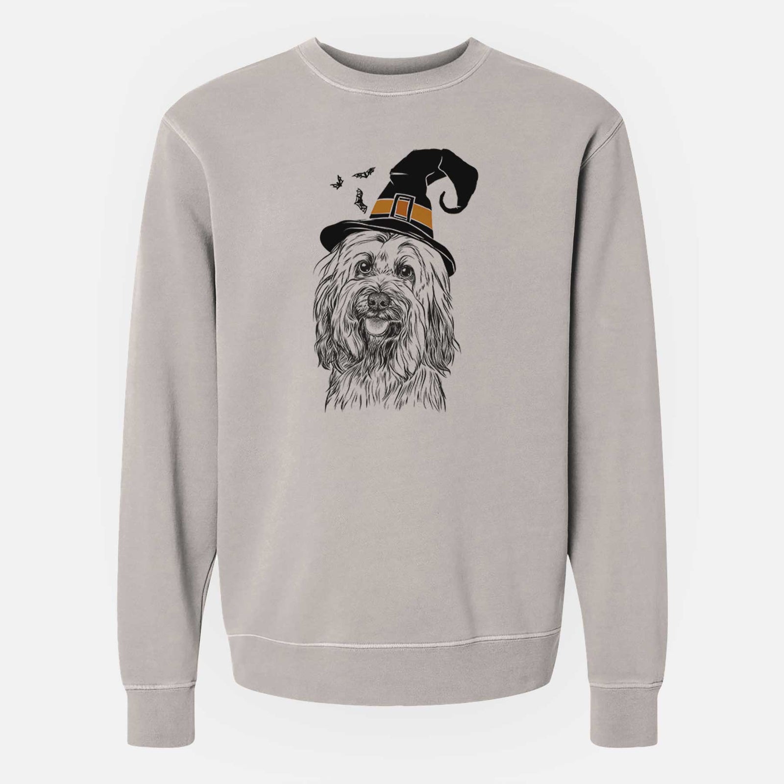 Witch Rime the Tibetan Terrier - Unisex Pigment Dyed Crew Sweatshirt