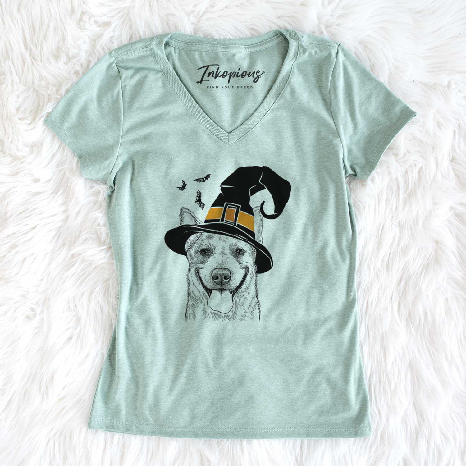 Witch Rio the Australian Cattle Dog - Women's V-neck Shirt
