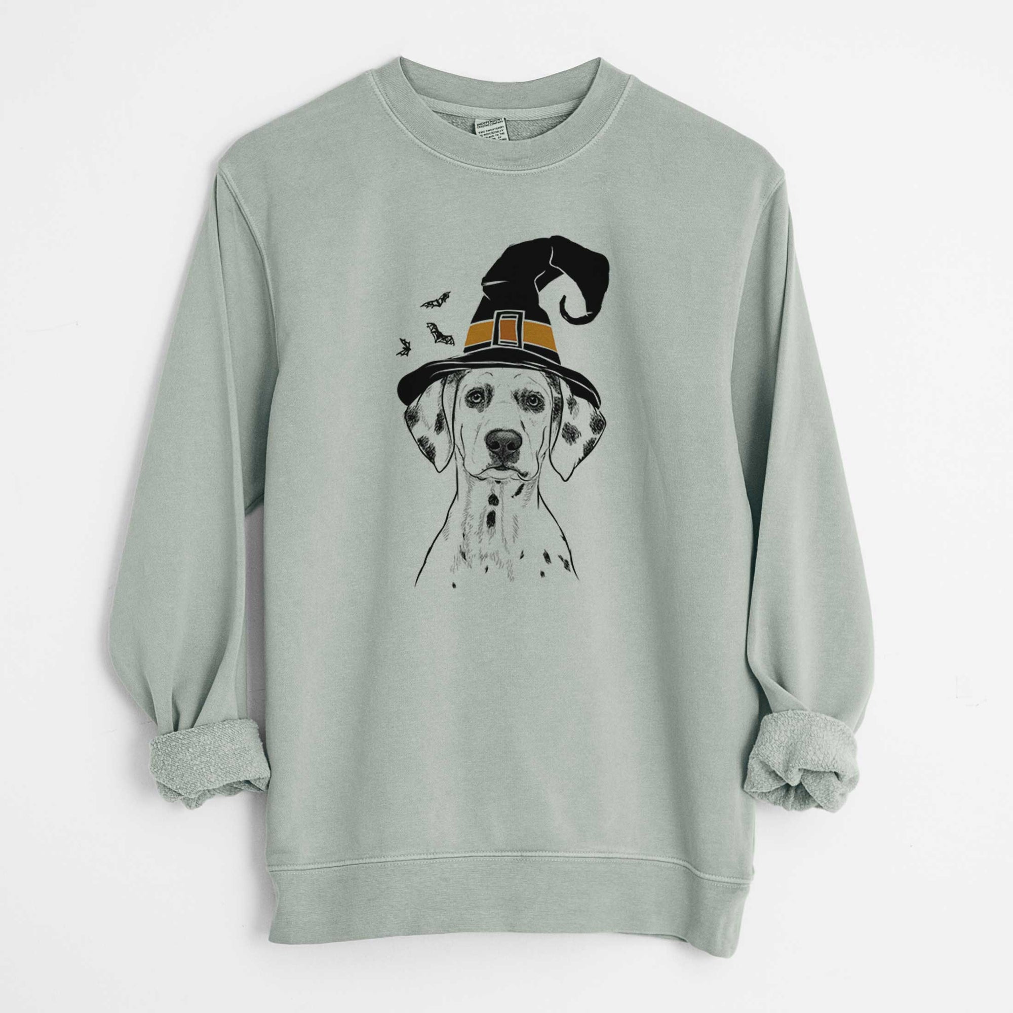 Witch Riot the Dalmatian - Unisex Pigment Dyed Crew Sweatshirt