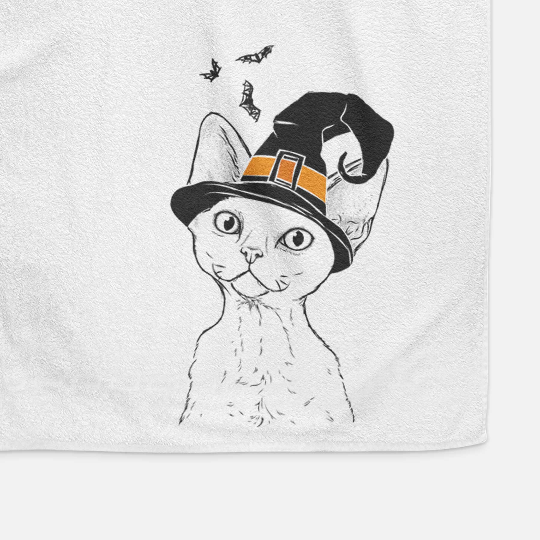 Ripley the Devon Rex Cat Decorative Hand Towel