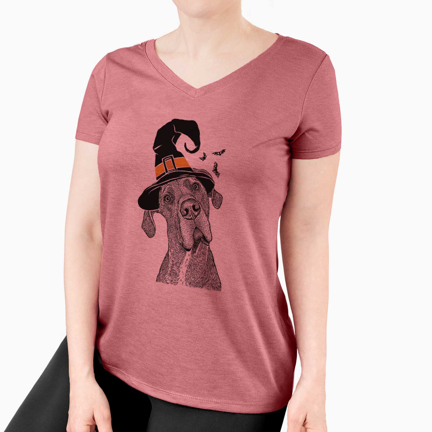 Witch River the Great Dane - Women's V-neck Shirt