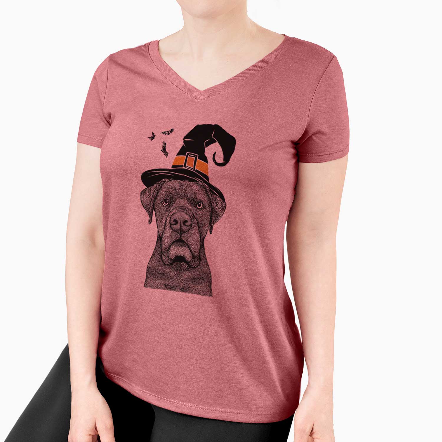 Witch Rocco the Cane Corso - Women's V-neck Shirt