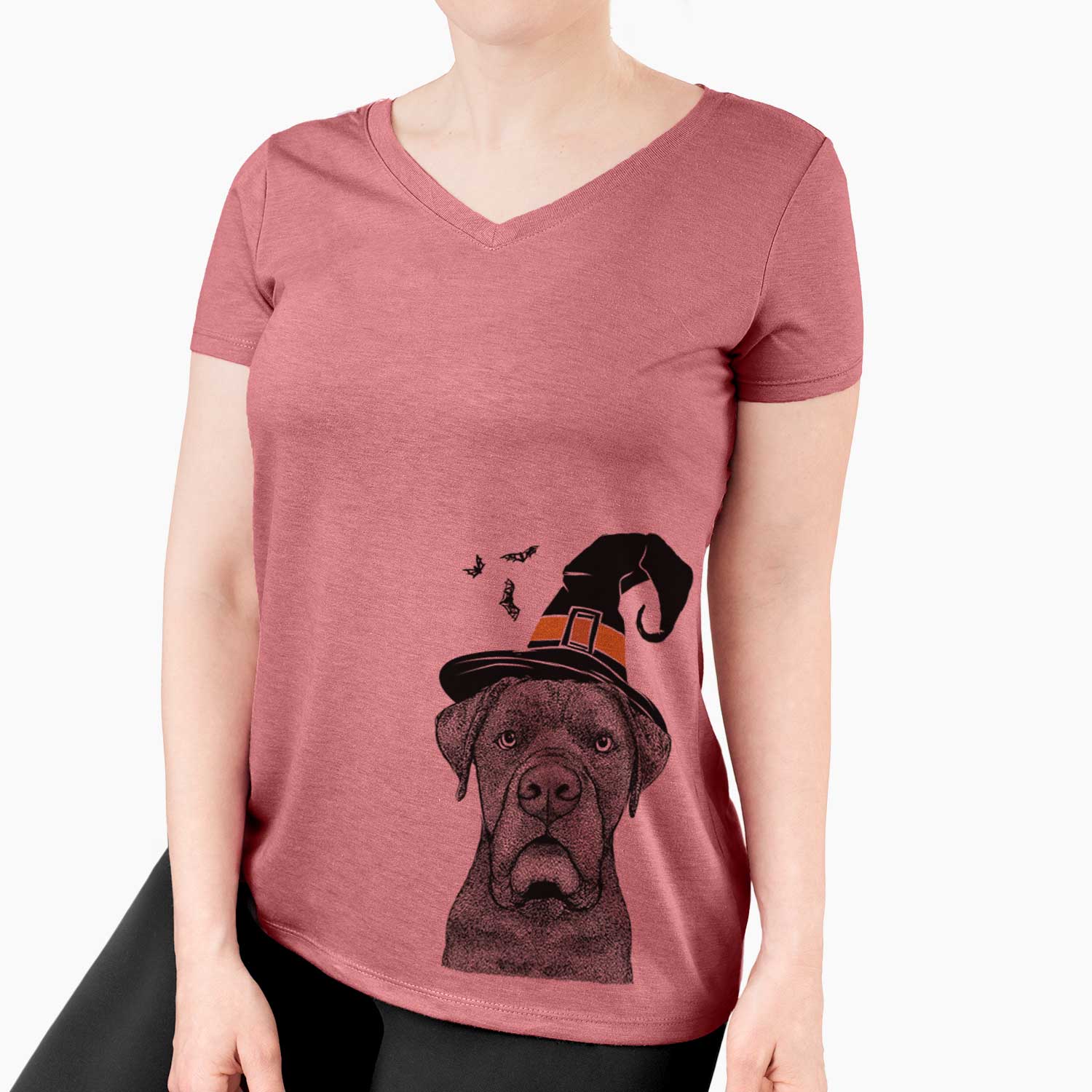 Witch Rocco the Cane Corso - Women's V-neck Shirt