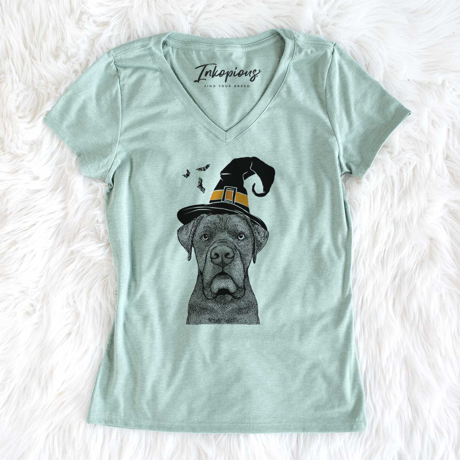 Witch Rocco the Cane Corso - Women's V-neck Shirt