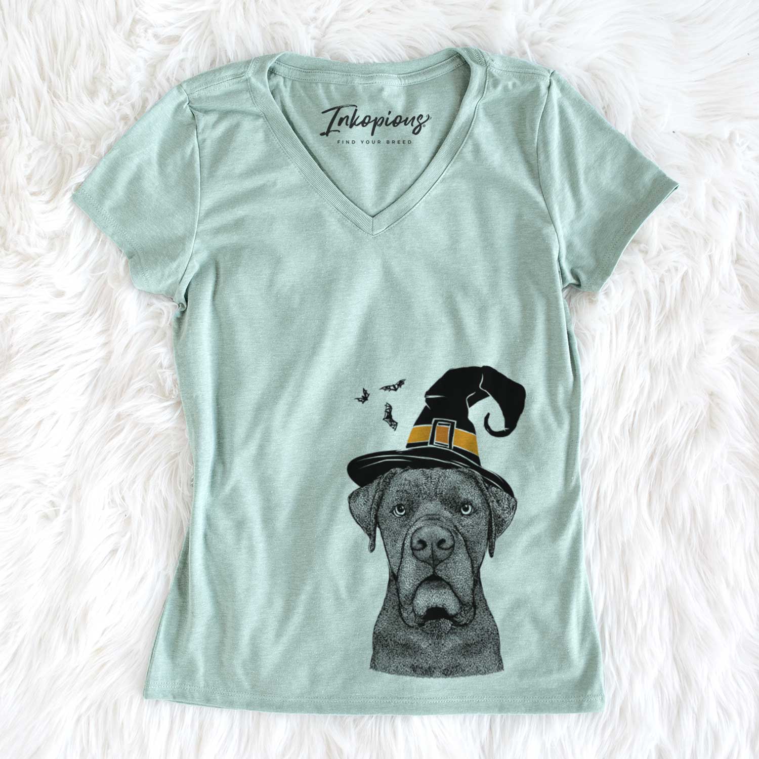 Witch Rocco the Cane Corso - Women's V-neck Shirt