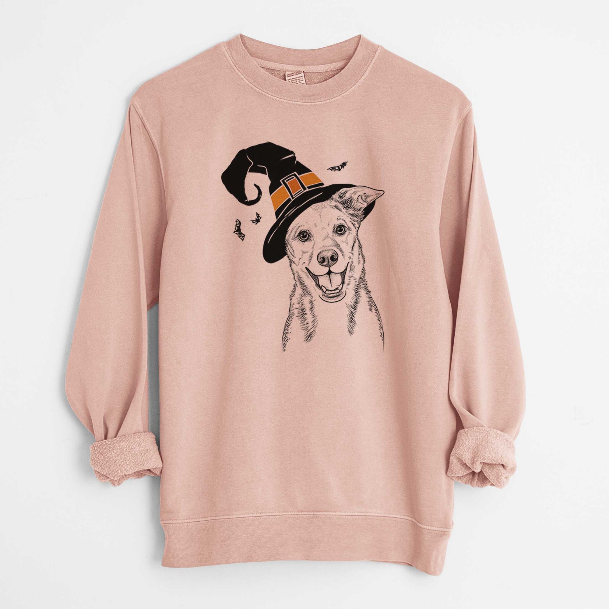 Witch Rocco the Mixed Breed - Unisex Pigment Dyed Crew Sweatshirt