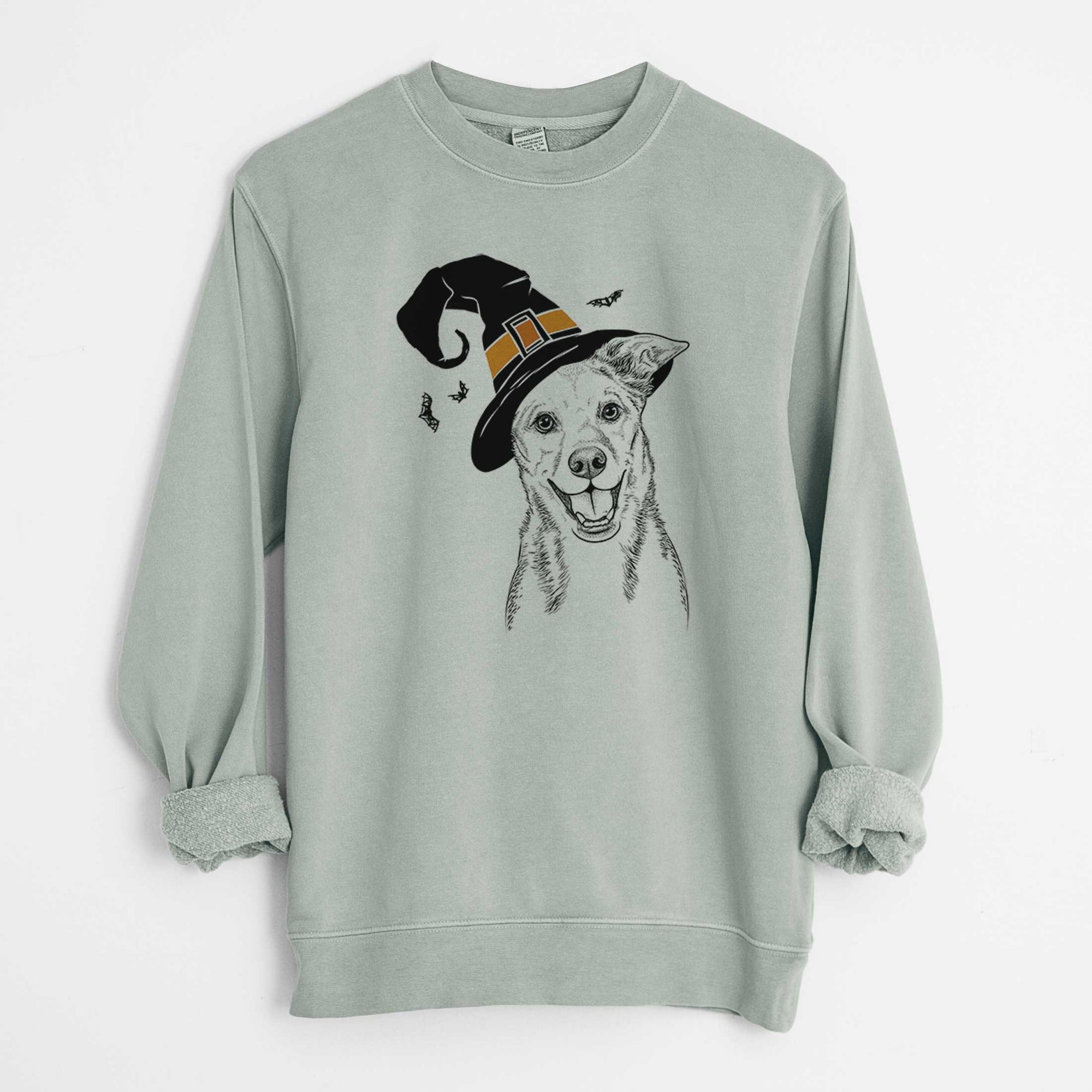 Witch Rocco the Mixed Breed - Unisex Pigment Dyed Crew Sweatshirt