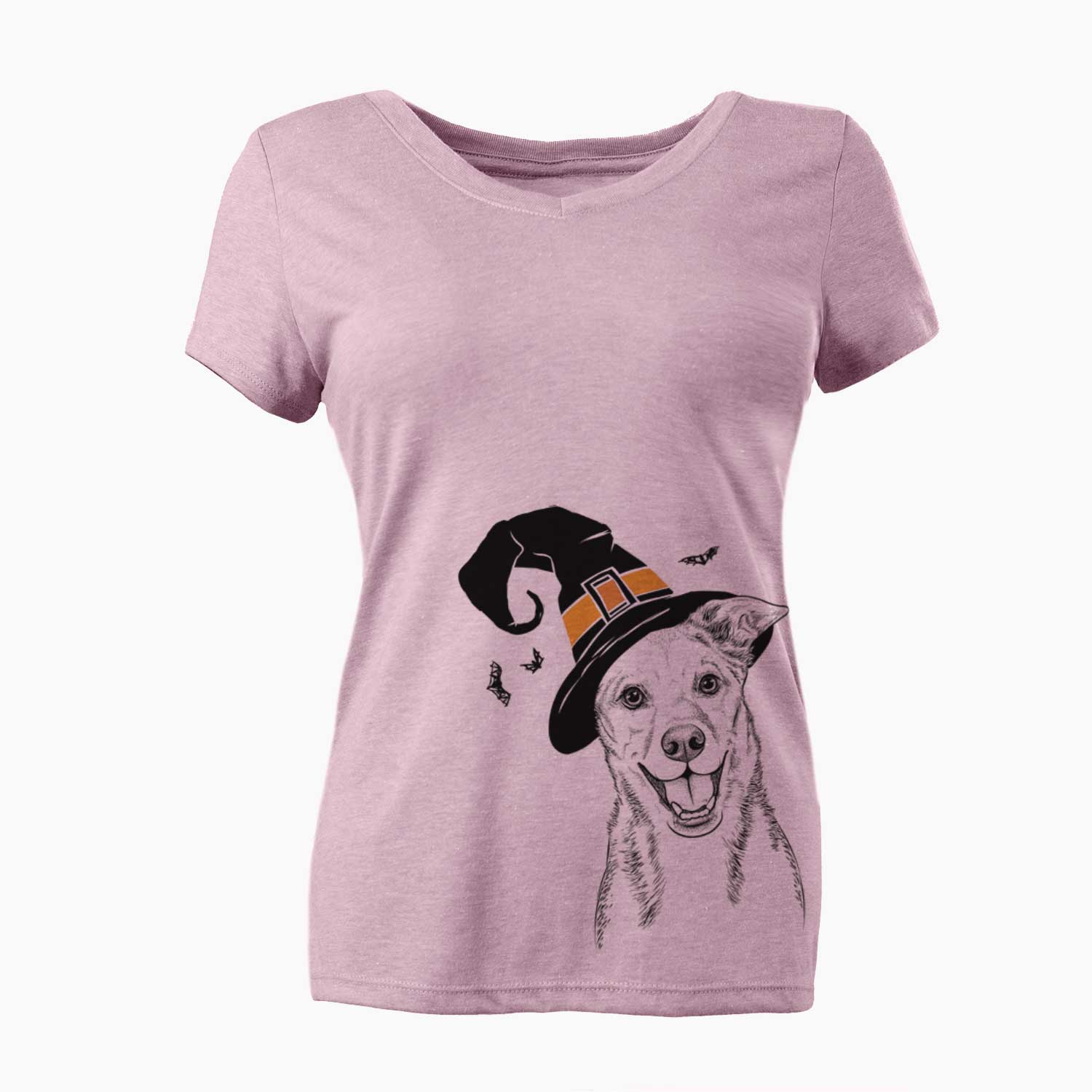 Witch Rocco the Mixed Breed - Women's V-neck Shirt