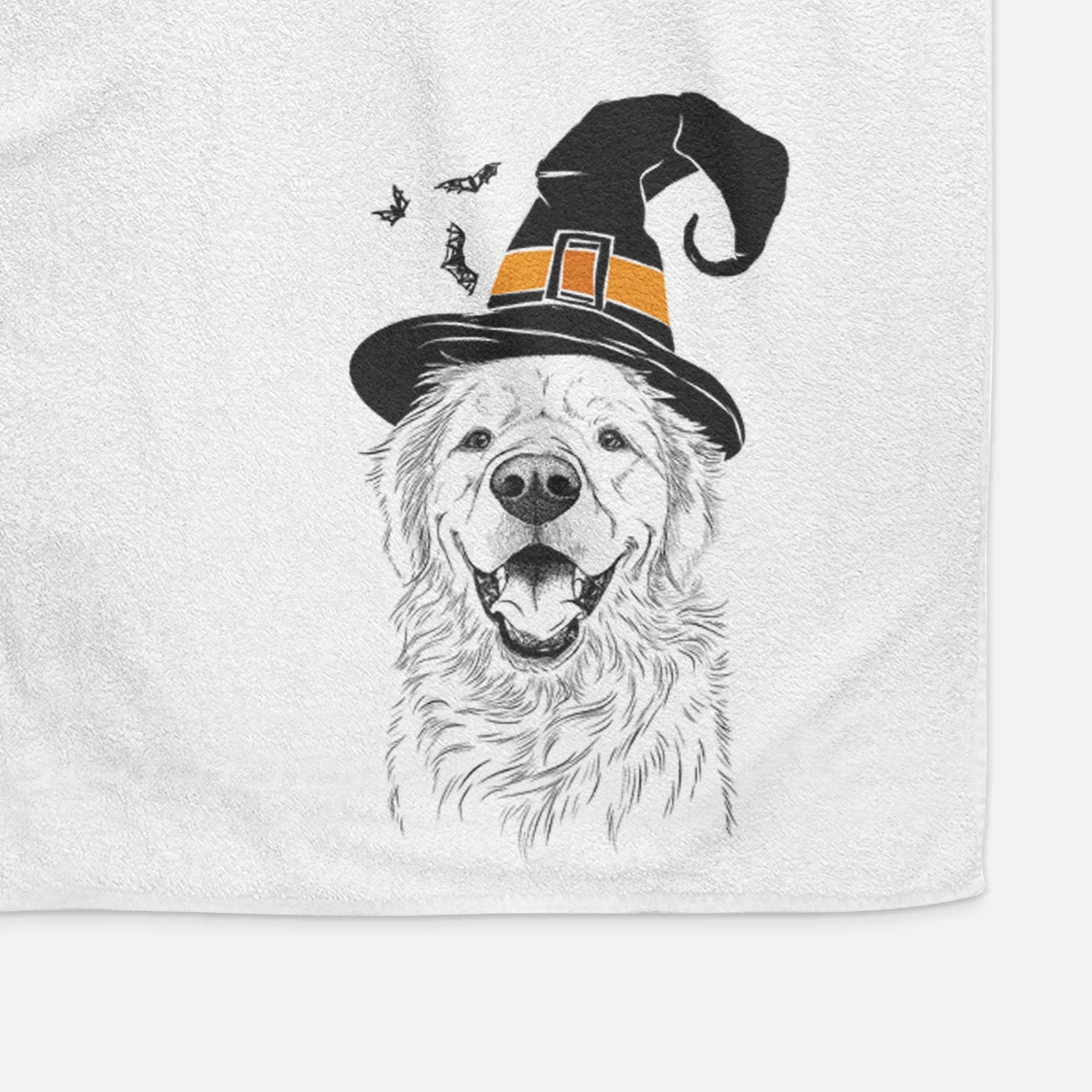 Roger the Golden Retriever Decorative Hand Towel