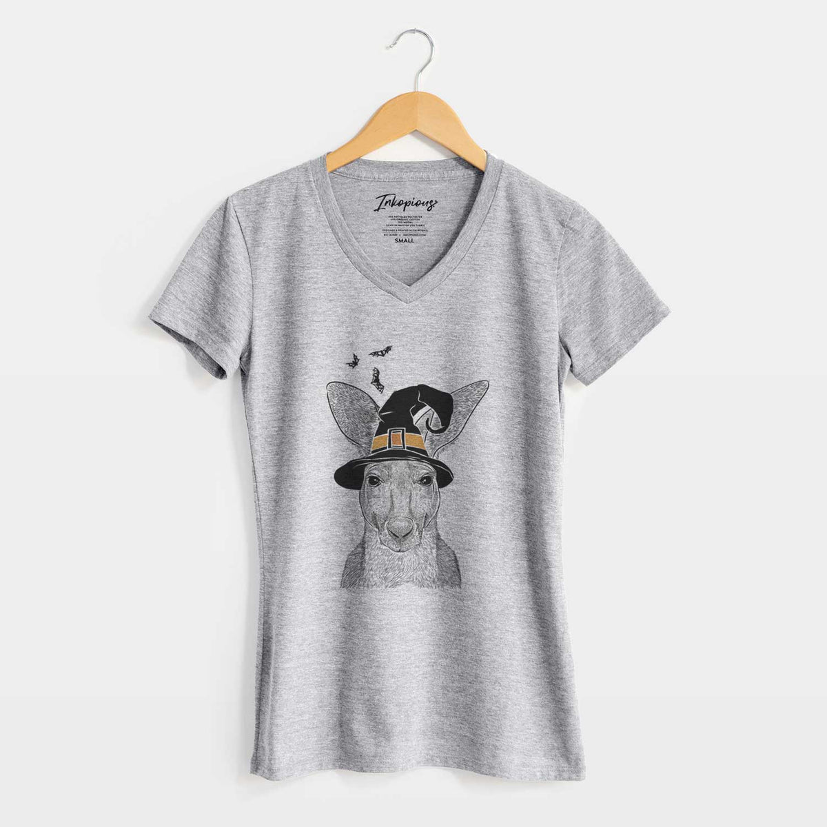 Witch Roger the Red Kangaroo - Women's V-neck Shirt