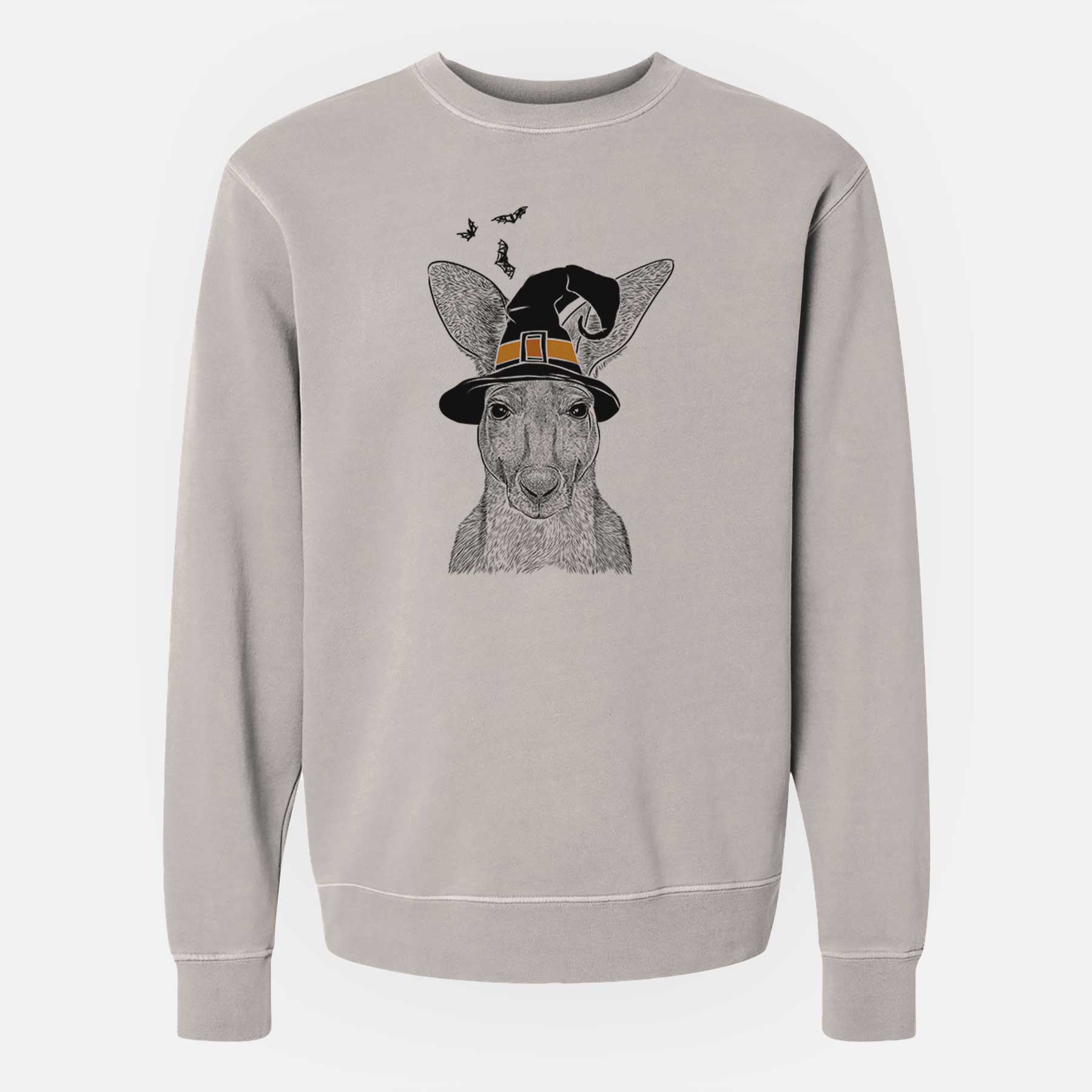 Witch Roger the Red Kangaroo - Unisex Pigment Dyed Crew Sweatshirt