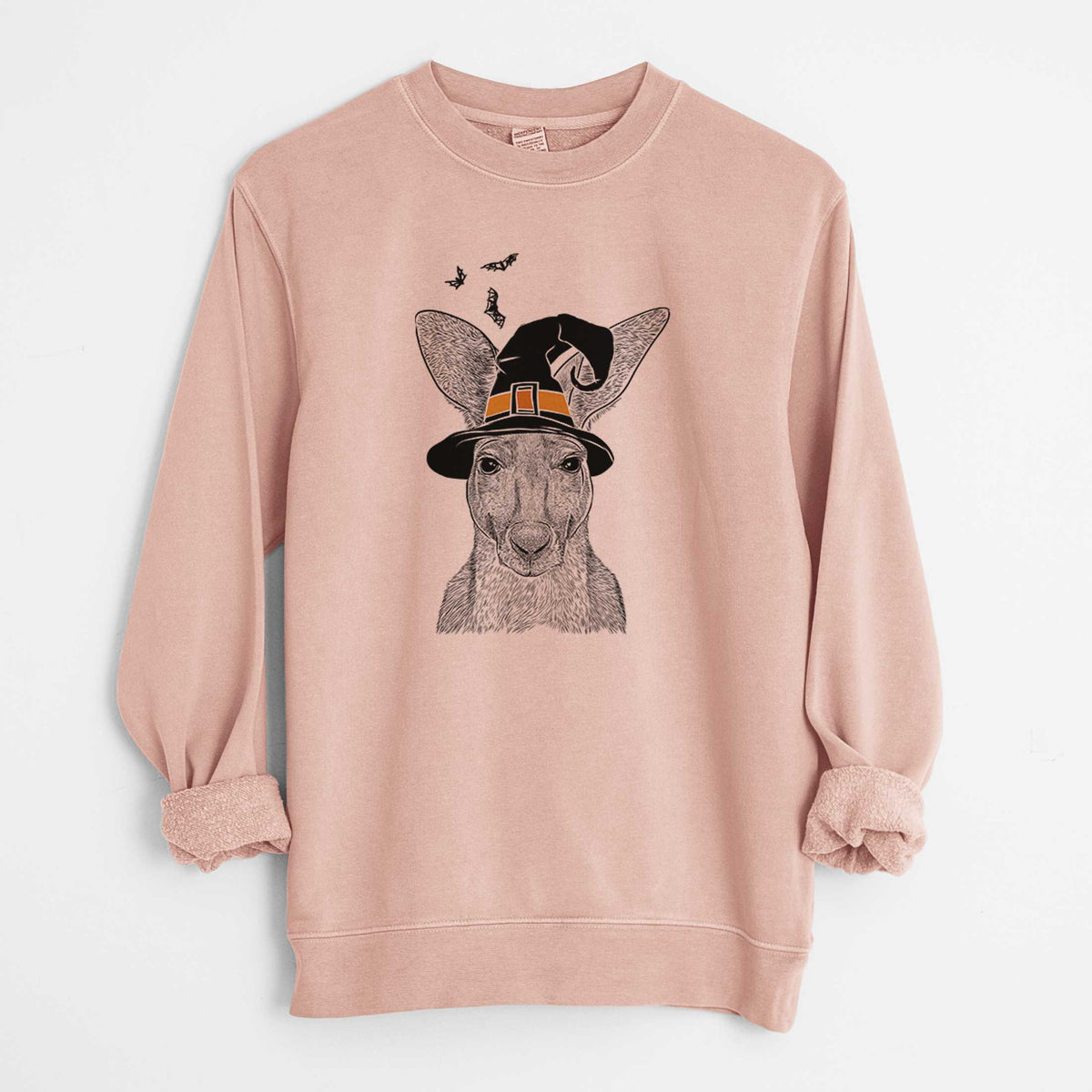 Witch Roger the Red Kangaroo - Unisex Pigment Dyed Crew Sweatshirt