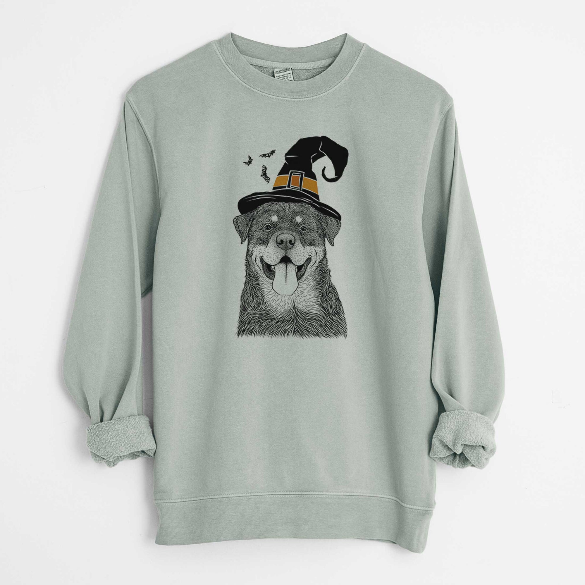 Witch Romeo the Rottweiler - Unisex Pigment Dyed Crew Sweatshirt