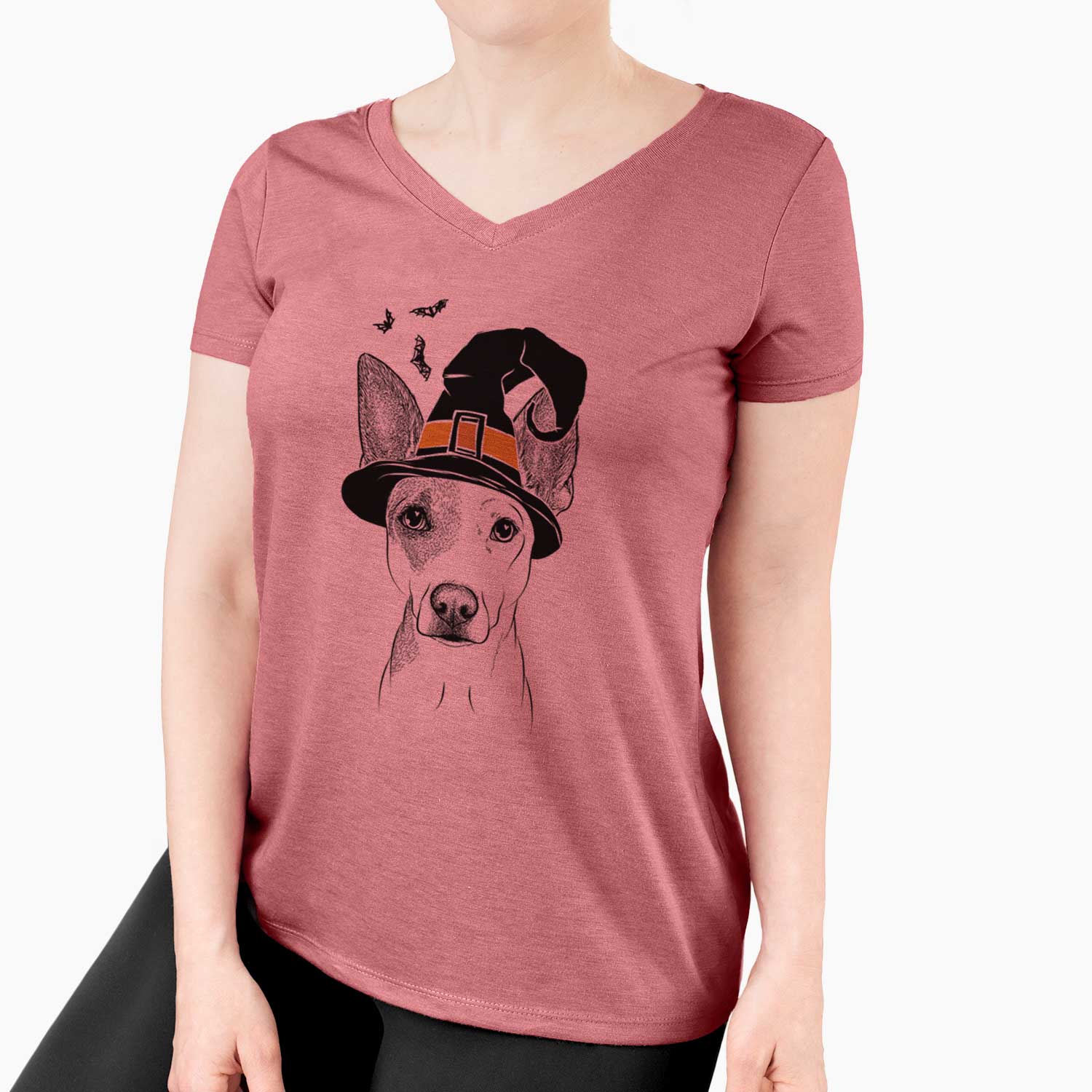 Witch Roo the Mixed Breed - Women's V-neck Shirt