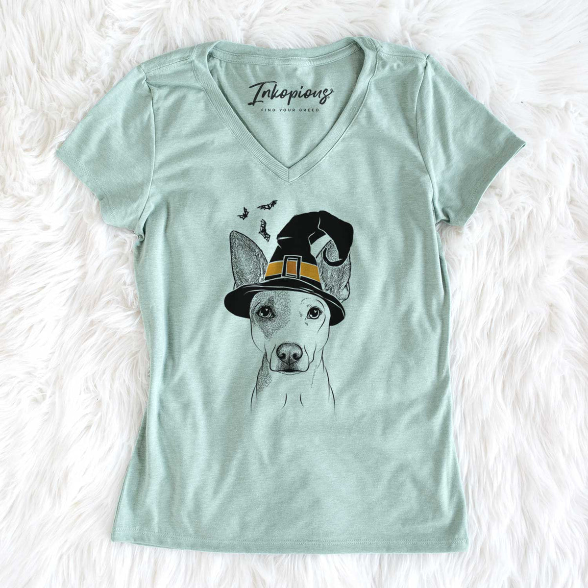 Witch Roo the Mixed Breed - Women's V-neck Shirt