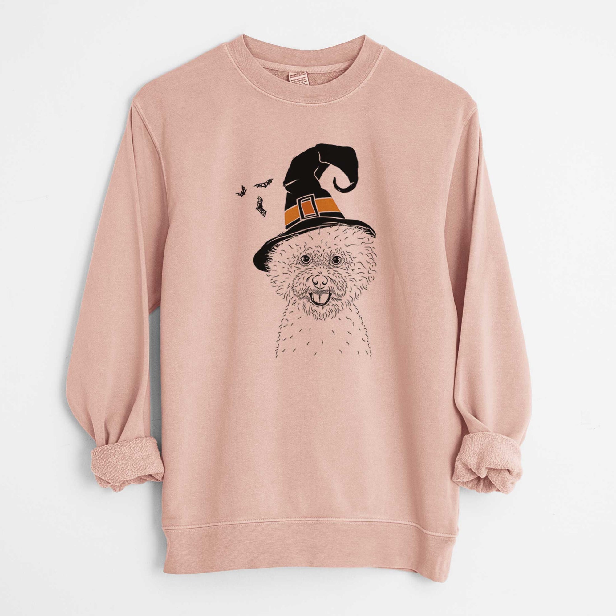 Witch Ross the Bichon Frise - Unisex Pigment Dyed Crew Sweatshirt