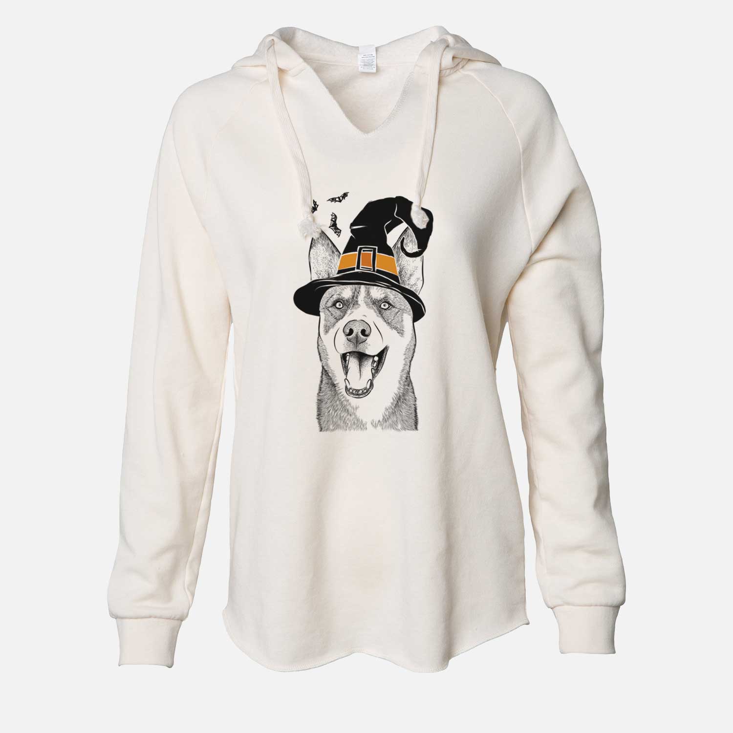 Witch Roux the Siberian Husky - Cali Wave Hooded Sweatshirt