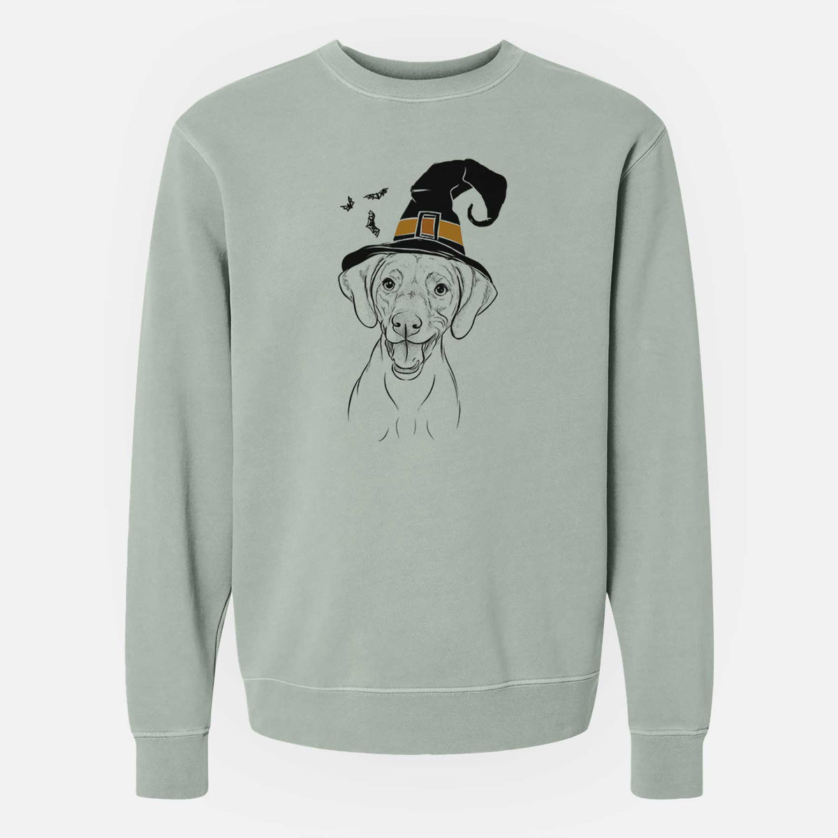 Witch Ruby the Vizsla - Unisex Pigment Dyed Crew Sweatshirt